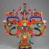Tree of Life Candelabra with Person, Birds, Animals