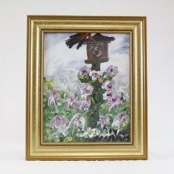 Bird House and Flowers