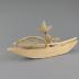Wood Carved Boat and Fisherman