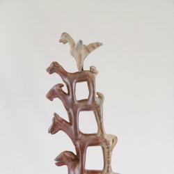 Five Stacked Ceramic Animals