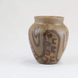 Small Pot with Painted Hand Shapes