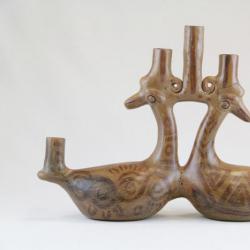 Two Decorated Sitting Ducks Candelabra